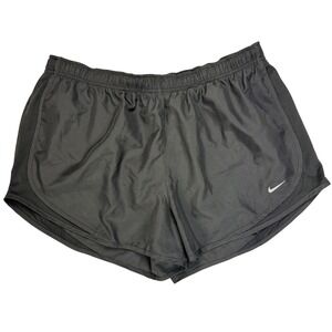 Nike Women Black Tempo Running Shorts Mesh Side Panels Athletic Gym Size L